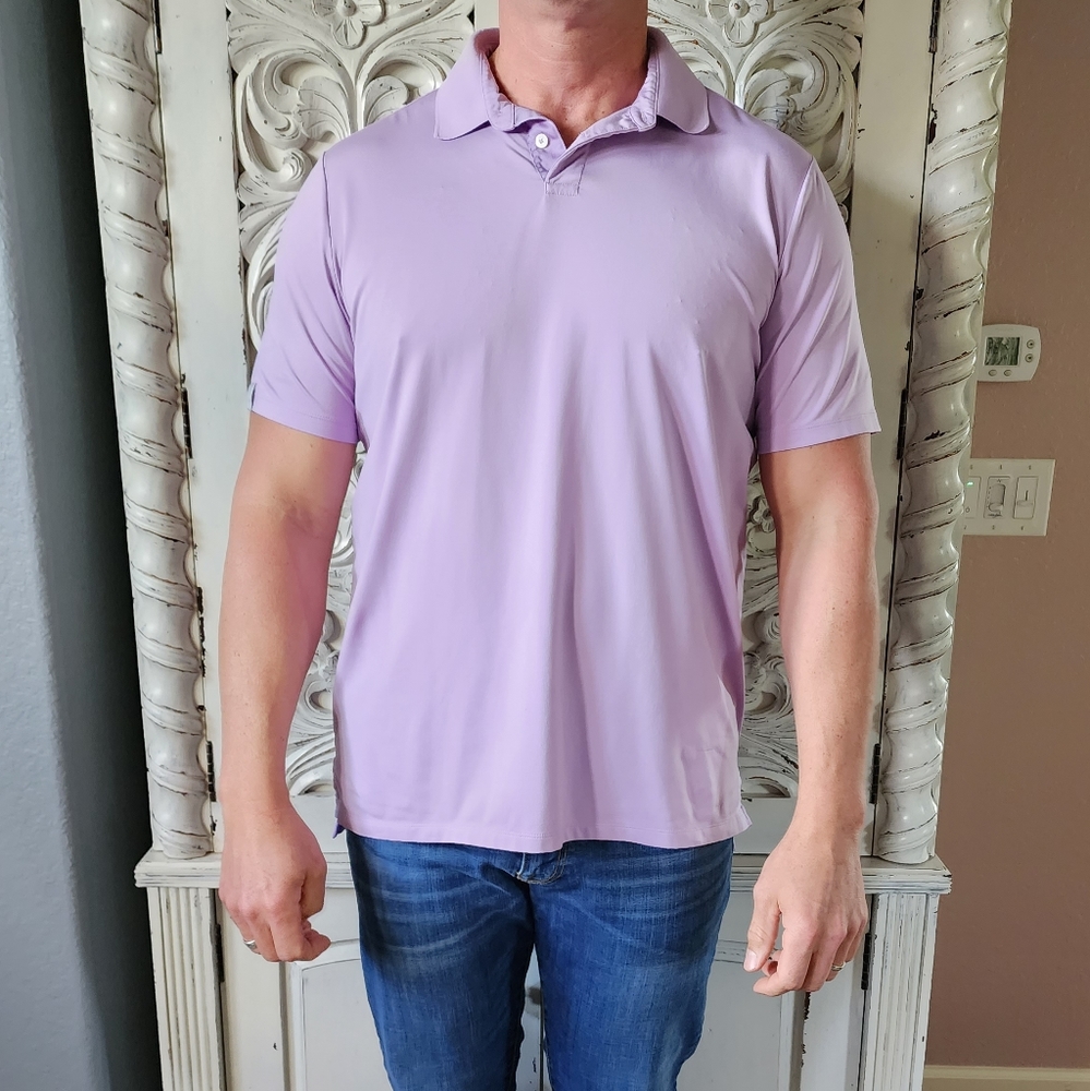 RL purple golf polo tee